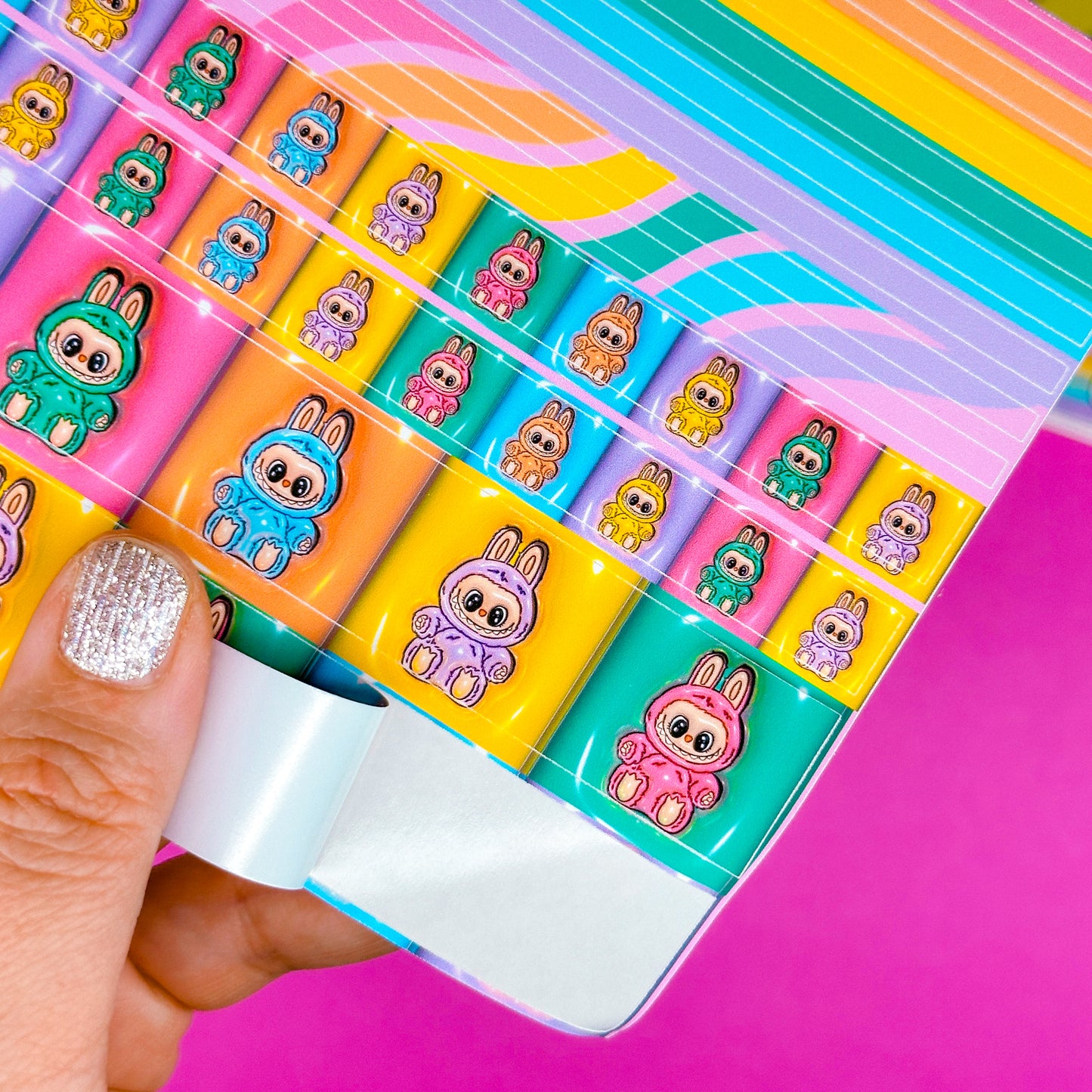 Washi Strip Stickers - Lil' Rainbow Bubus