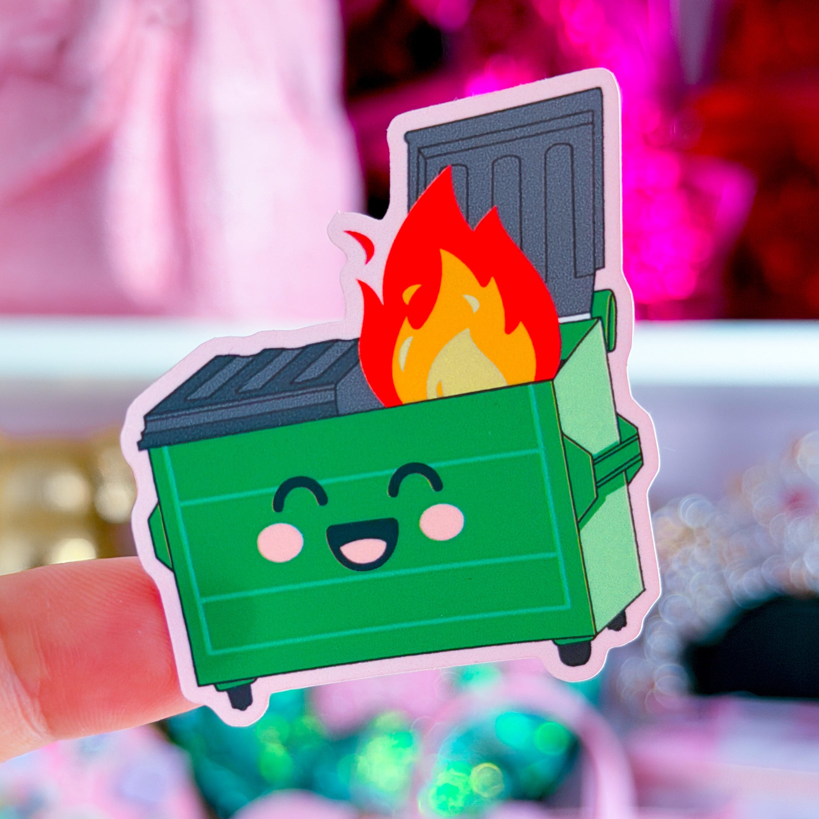 Waterproof Sticker - DUMPSTER FIRE – NoWhiteSpaceStickers