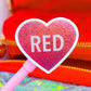 Glitter Waterproof Sticker - RED Heart