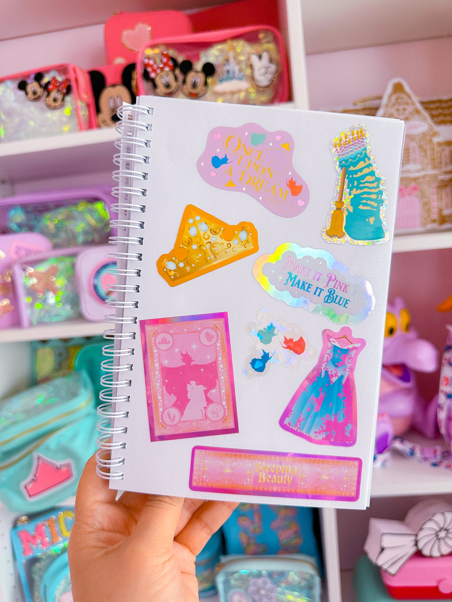 Glitter Waterproof Sticker - Book Cover (Aurora)