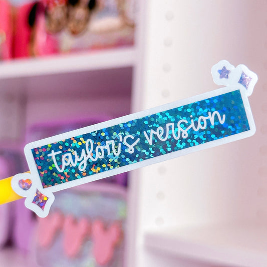 Glitter Waterproof Sticker - TV