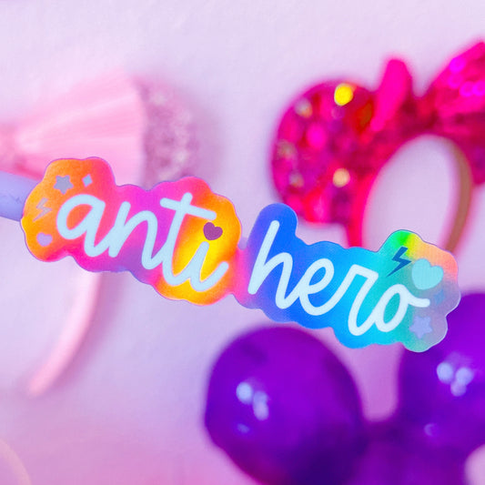 Glitter Waterproof Sticker - Anti-Hero