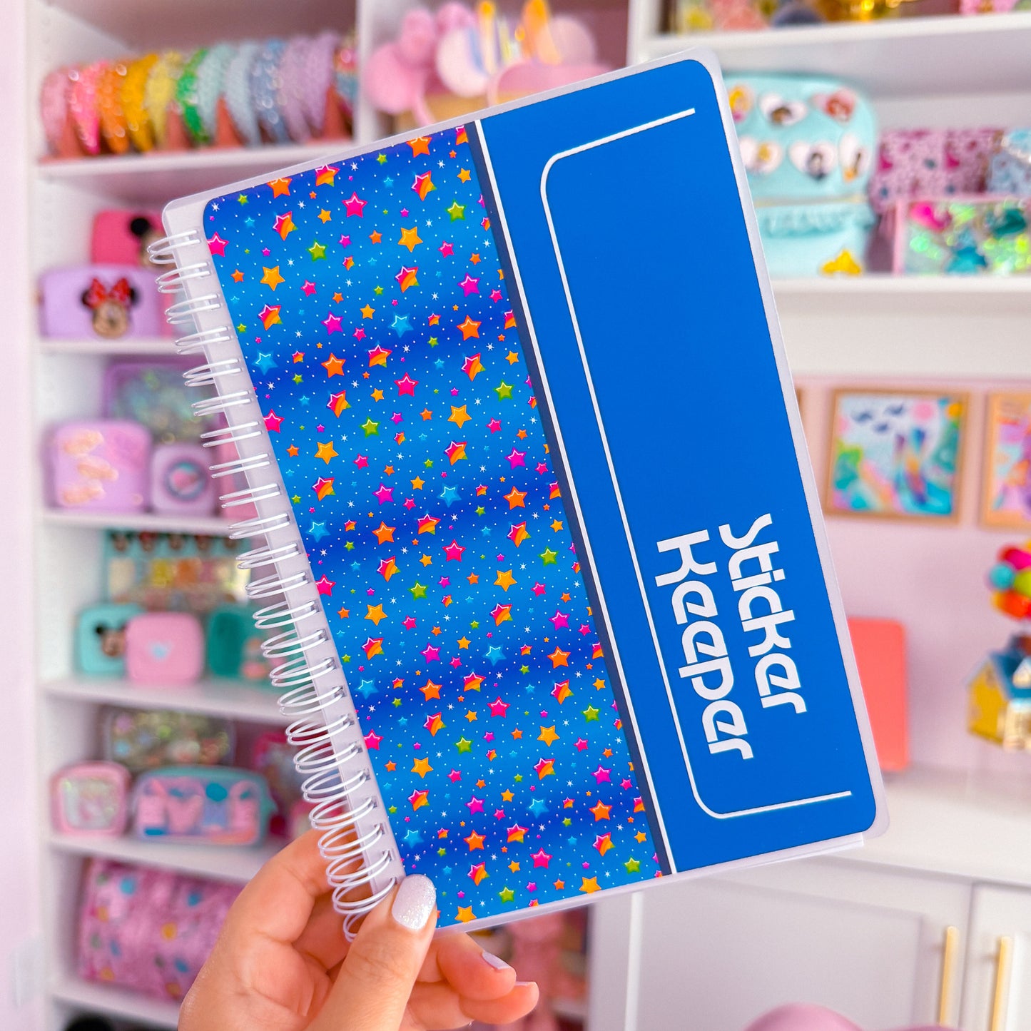 5.25x8.5 Reusable Sticker Release Book - Sticker Keeper (Dark Blue)