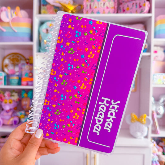 5.25x8.5 Reusable Sticker Release Book - Sticker Keeper (Purple)