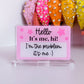 Acrylic Sticky Note Holder - Pink Nametag