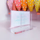 Acrylic Sticky Note Holder - Pink Nametag