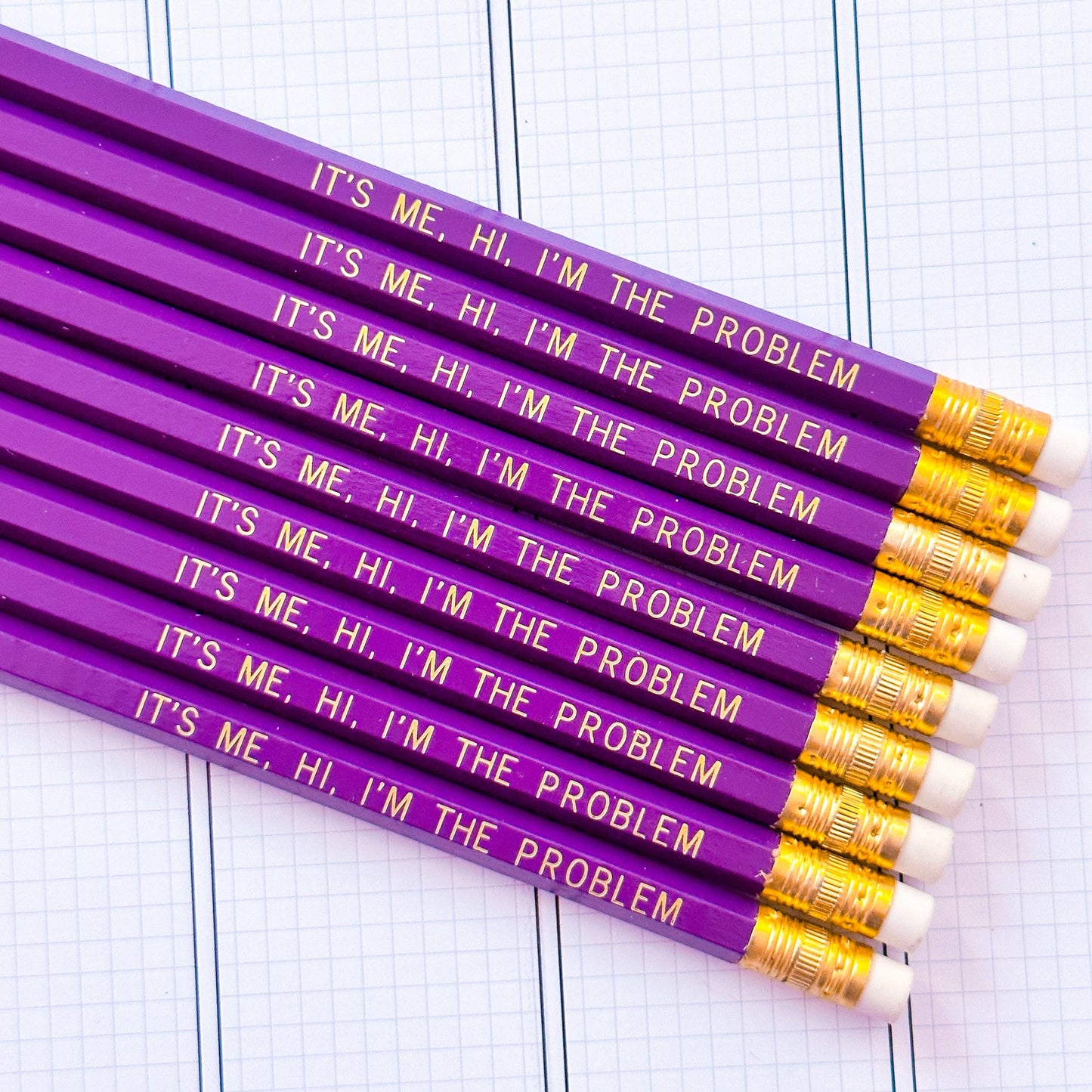 Personalized Pencils - Gold Stamped Swiftie Version
