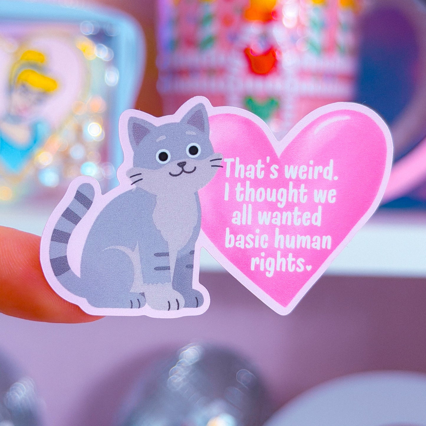 Waterproof Sticker - Basic Human Rights KITTY