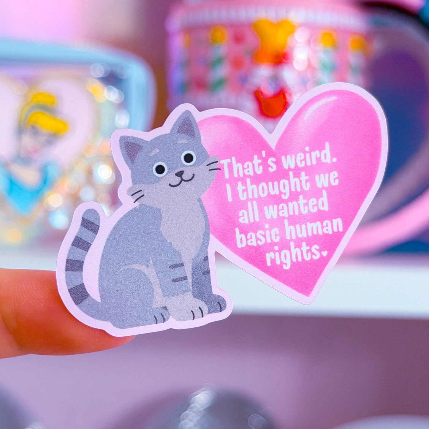 Waterproof Sticker - Basic Human Rights KITTY