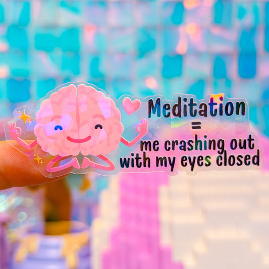 Waterproof Sticker - MEDITATION Brain