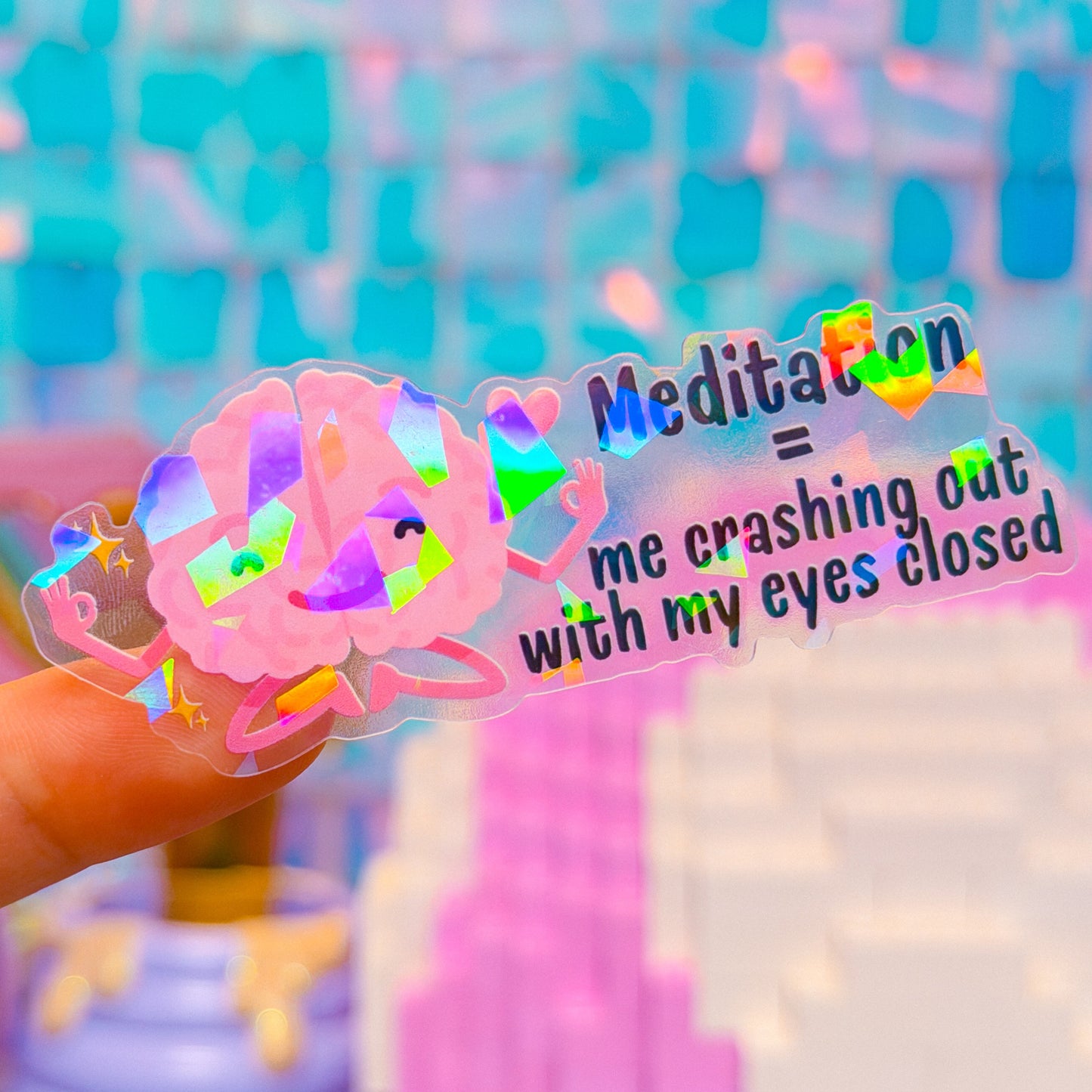 Waterproof Sticker - MEDITATION Brain