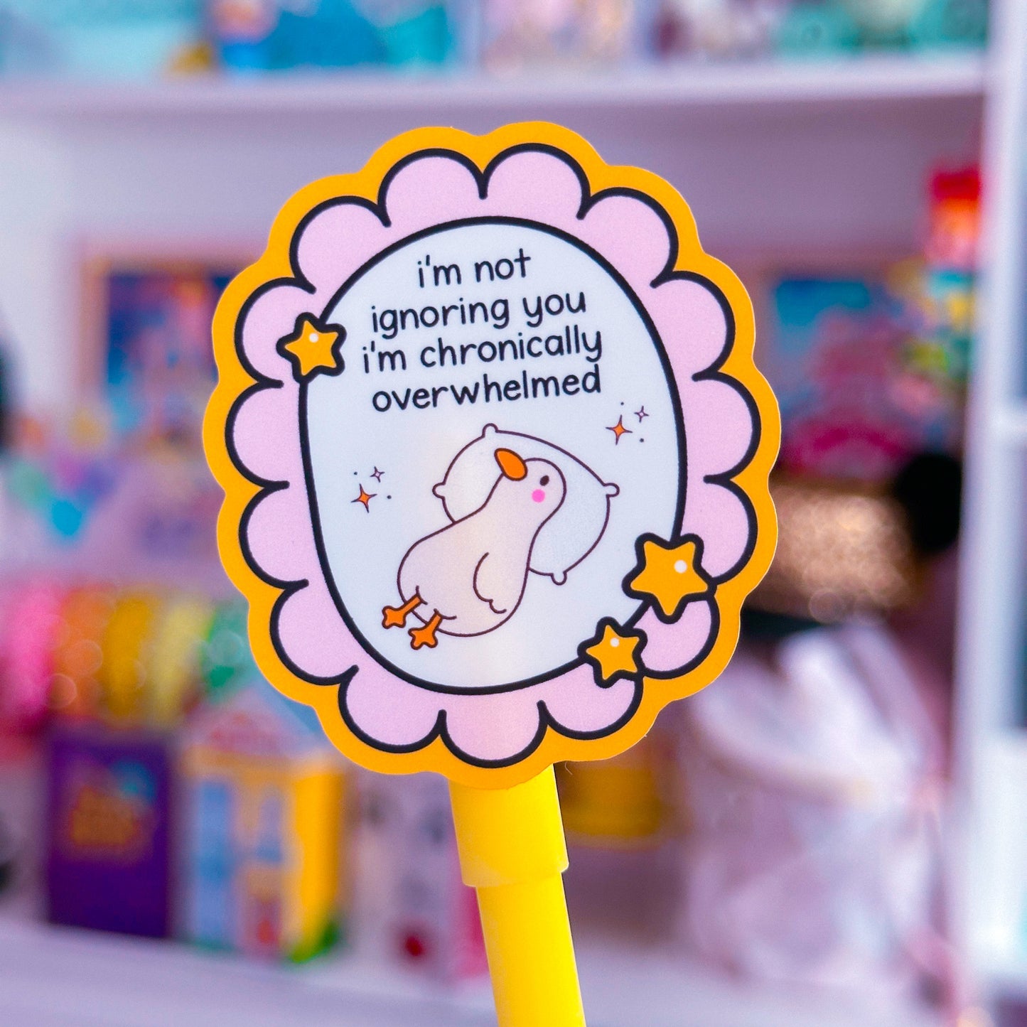 Waterproof Sticker - OVERWHELMED Silly Goose