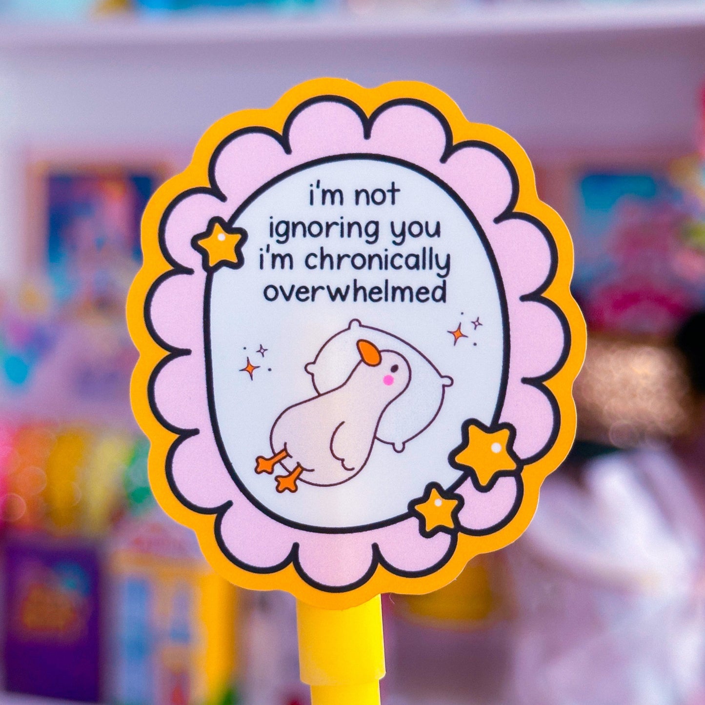 Waterproof Sticker - OVERWHELMED Silly Goose