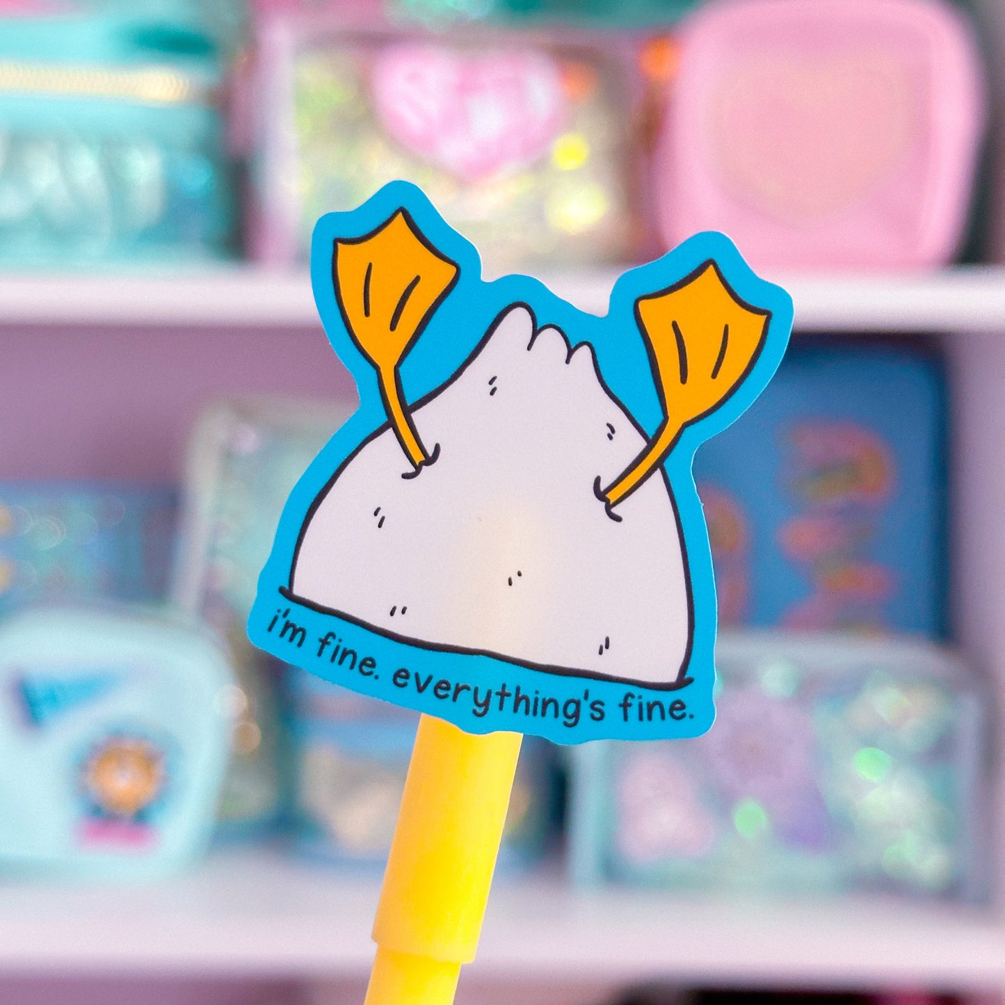 Waterproof Sticker - I'm FINE Silly Goose