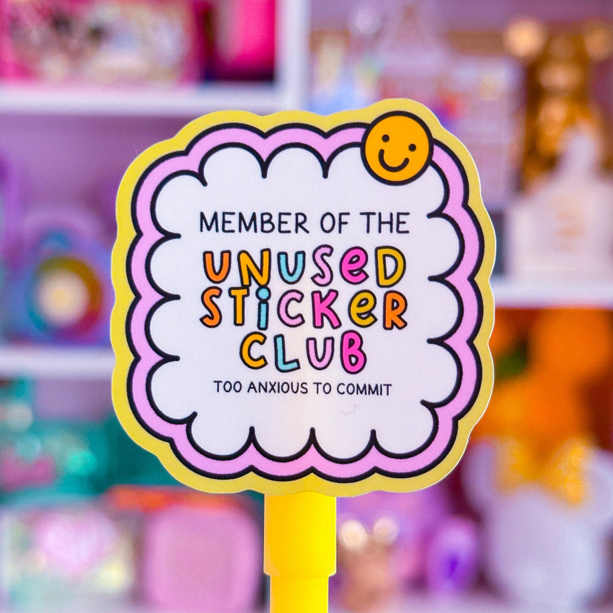 Member Sticker Design Waterproof Sticker - Member of the UNUSED STICKER CLUB ...