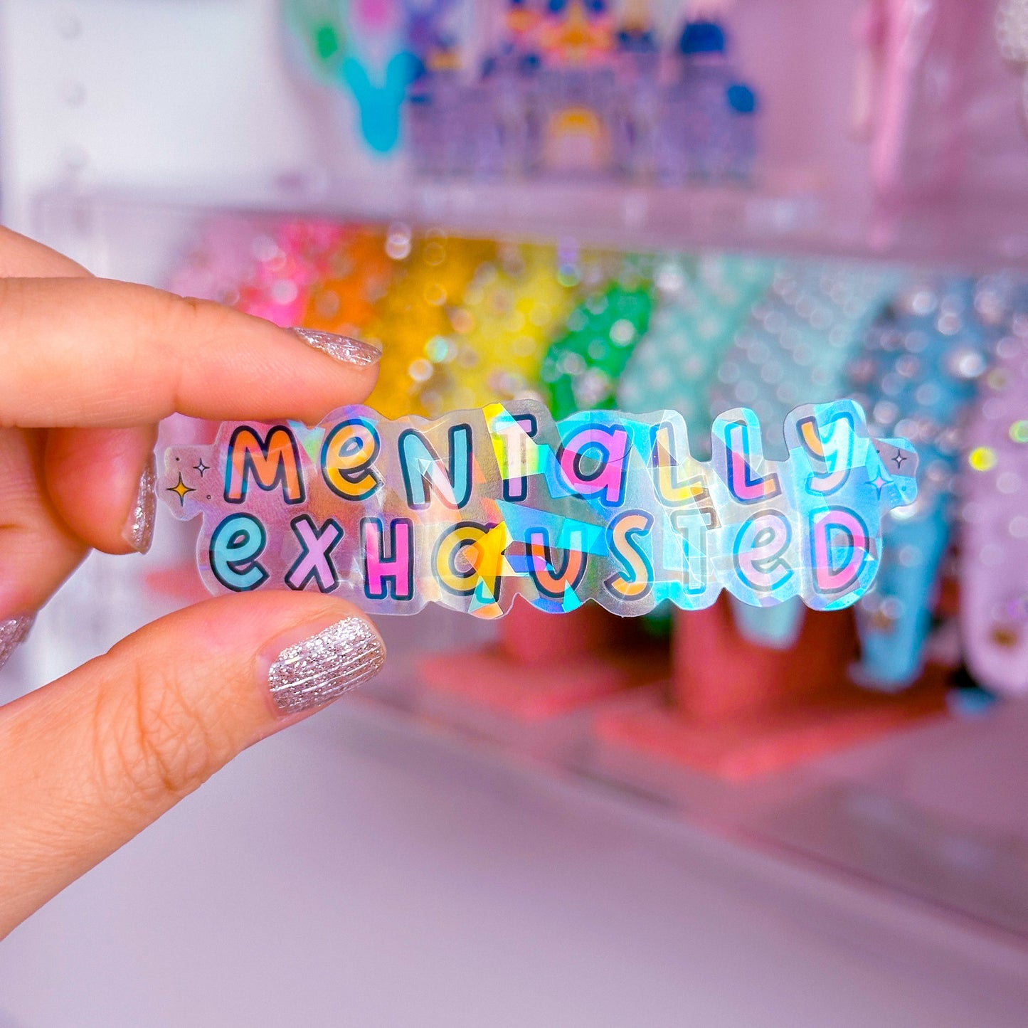 Waterproof Sticker - Mentally Exhausted