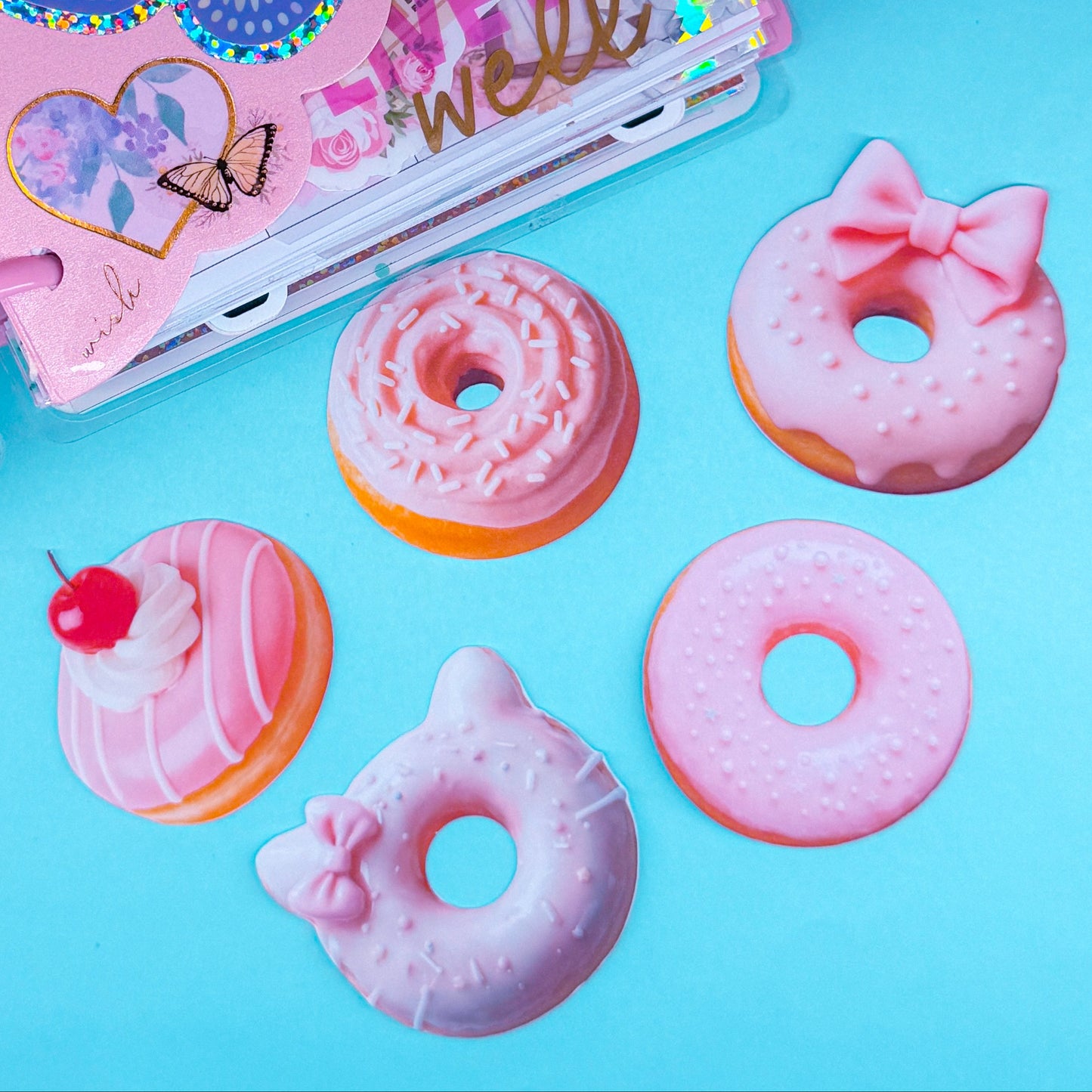 Journaling Paper Sticker -  Coquette Donuts