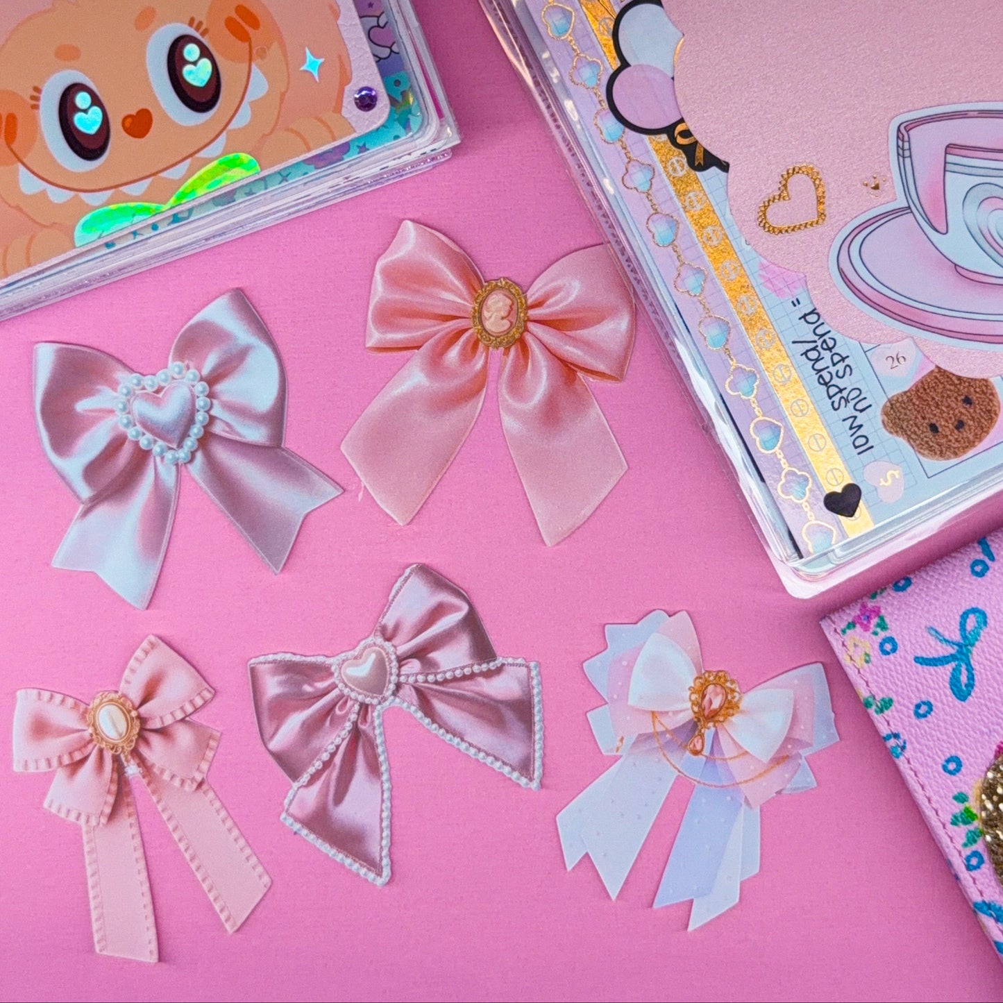 Journaling Paper Sticker -  Coquette Bows