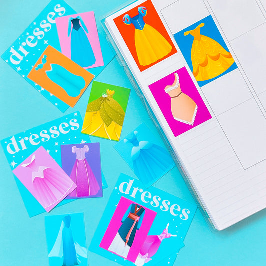 Mini (Itty Bitty) Full Box Sticker Bundle -  Princess Dresses