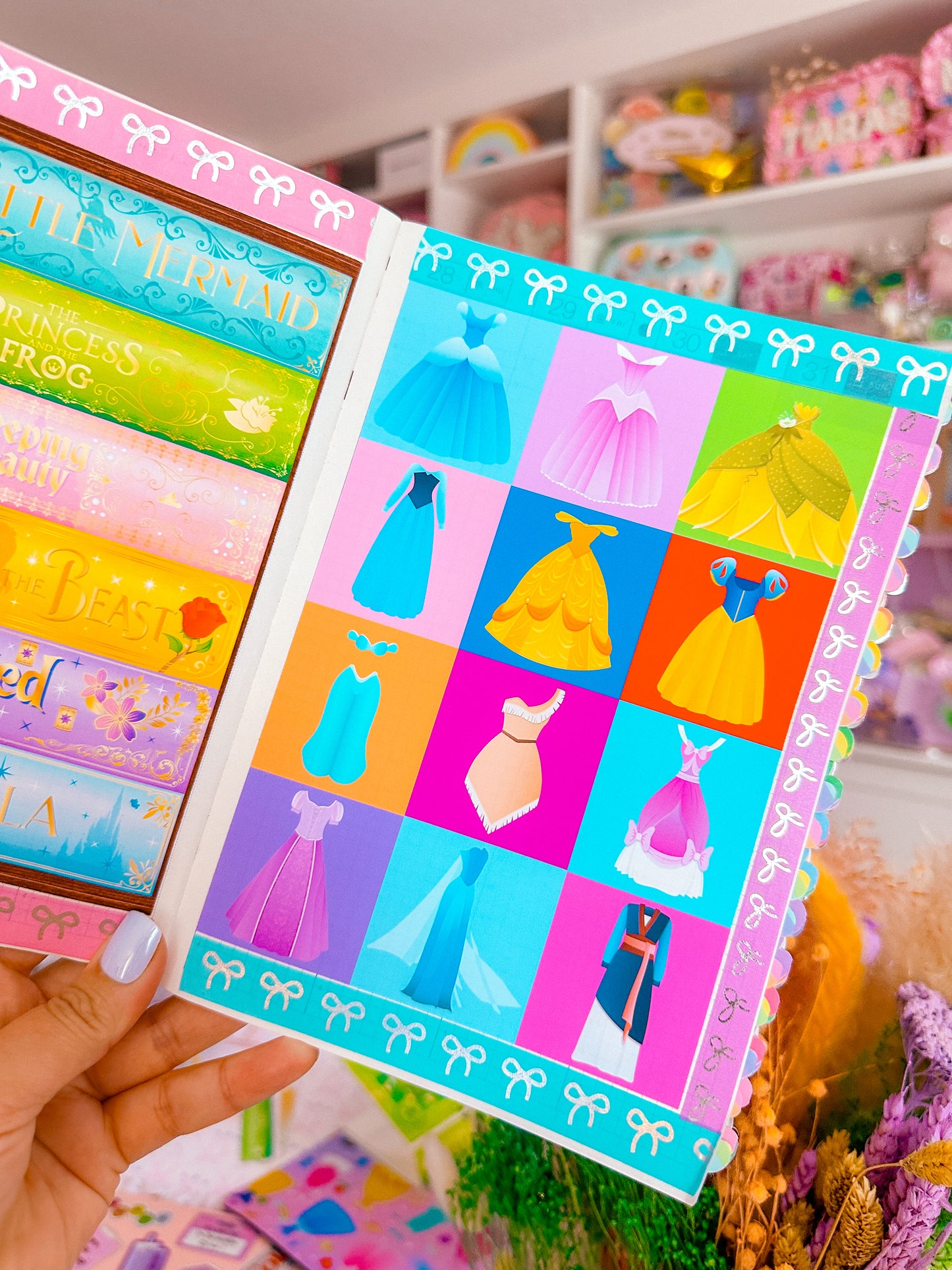 5x7 Full Page Sticker - Princess Dresses