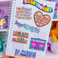 Waterproof Sticker - BOOKISH Heart Shaped Bookcase