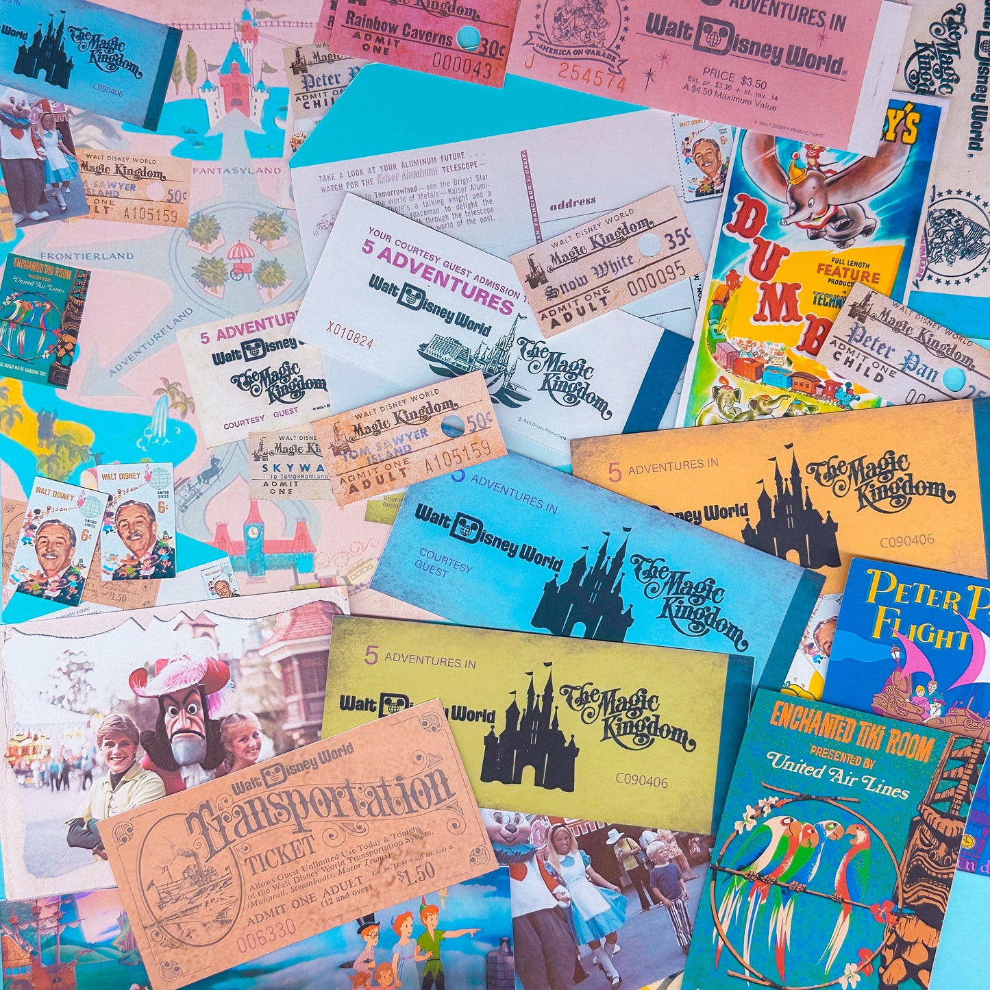 NEW! STICKER SCRAP PACK - WDW Vintage 1971