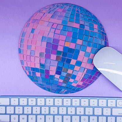 Mousepad + Coaster - Purple Disco Ball