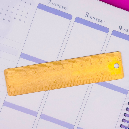 12 cm Brass Ruler/Bookmark