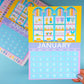 5x7 Full Page Sticker - 2026 January Calendar & Storefront (Mickey's Soda Shop)
