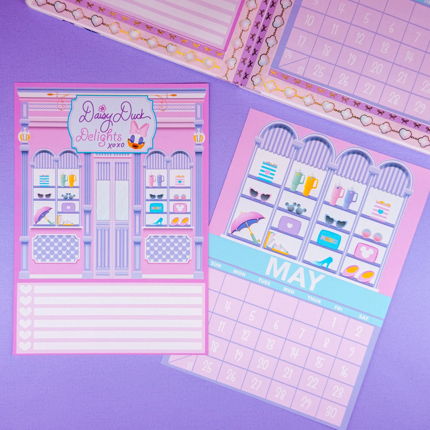 5x7 Full Page Sticker - 2026 May Calendar & Storefront (Daisy's Delights)