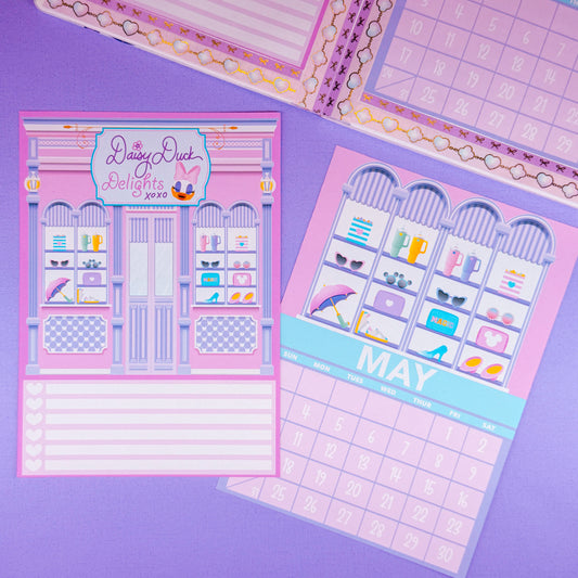 5x7 Full Page Sticker - 2026 May Calendar & Storefront (Daisy's Delights)