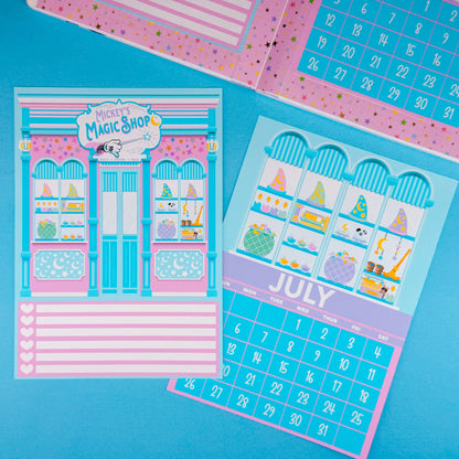 5x7 Full Page Sticker - 2026 July Calendar & Storefront (Mickey's Magic)