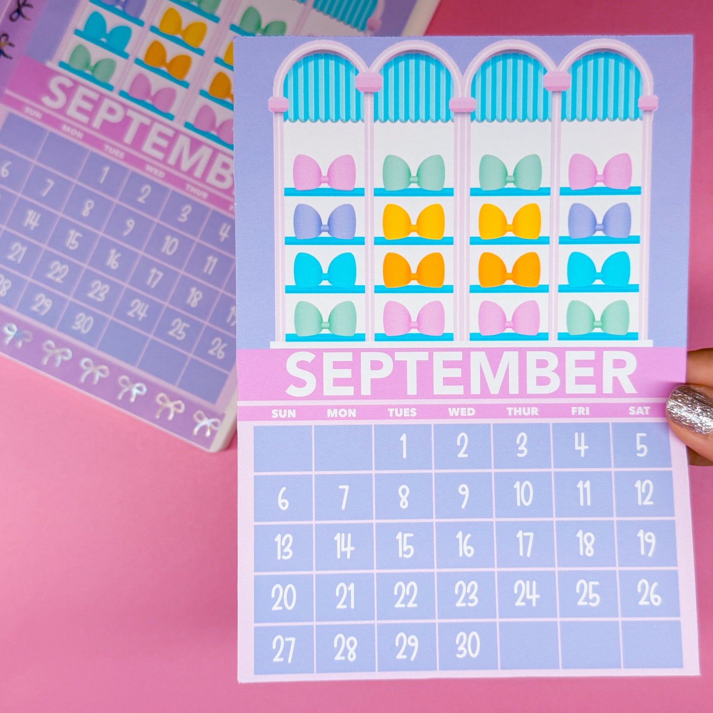 5x7 Full Page Sticker - 2026 September Calendar & Storefront (Minnie's Bowtique)