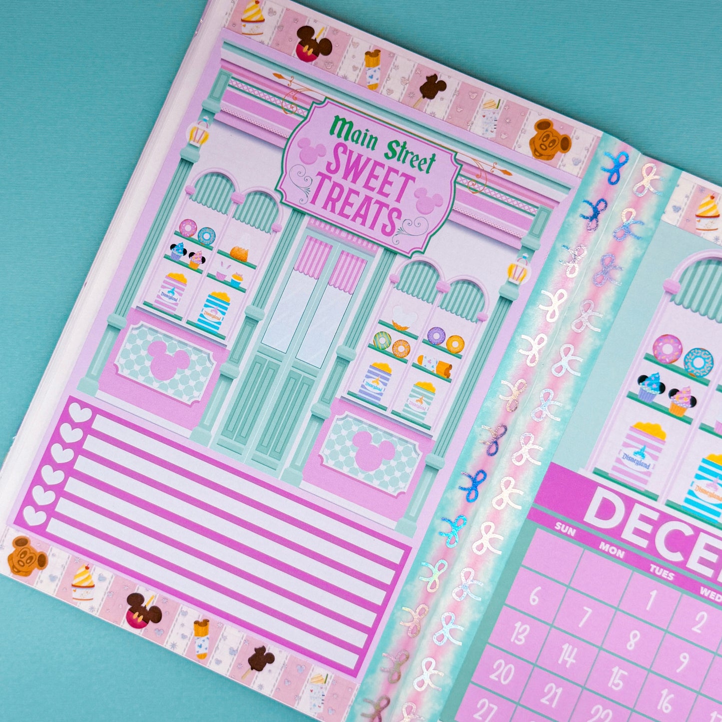 5x7 Full Page Sticker - 2026 December Calendar & Storefront (Main St. Treats)