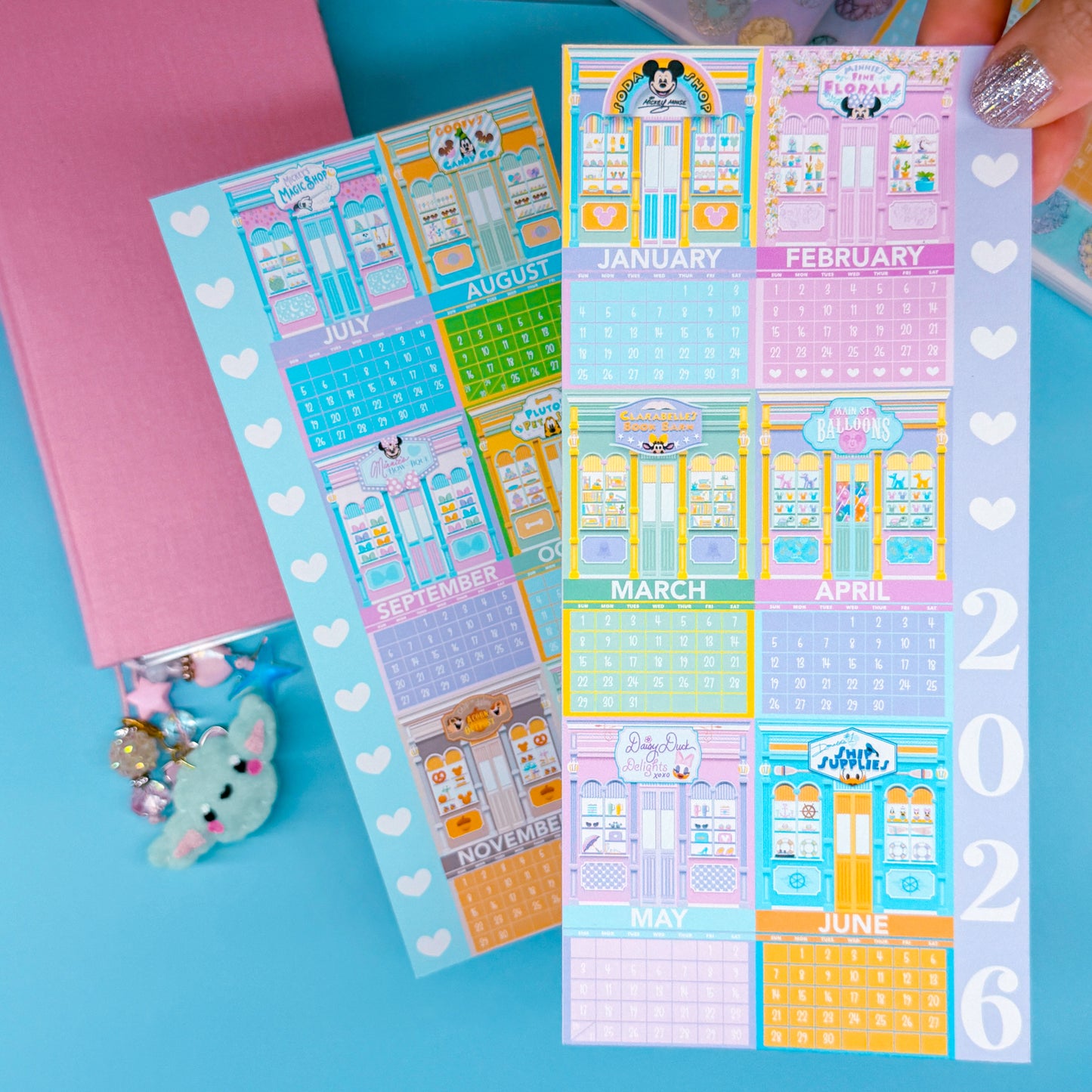 2026 Calendar Storefronts Collection - WEEKS Full Page Sticker (YEAR on 2 Pages)