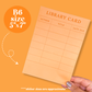 Journaling Paper Sticker - 5x7 Full Page Background Stickers (XL Library Card)