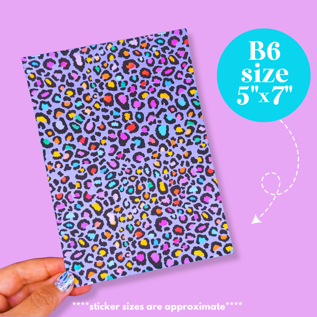 Journaling Paper Sticker - 5x7 Full Page Background Stickers (90's Stationery)