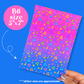Journaling Paper Sticker - 5x7 Full Page Background Stickers (90's Stationery)