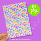 Journaling Paper Sticker - 5x7 Full Page Background Stickers (90's Stationery)