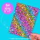 Journaling Paper Sticker - 5x7 Full Page Background Stickers (90's Stationery)