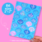Journaling Paper Sticker - 5x7 Full Page Background Stickers (Preppy Coastal)