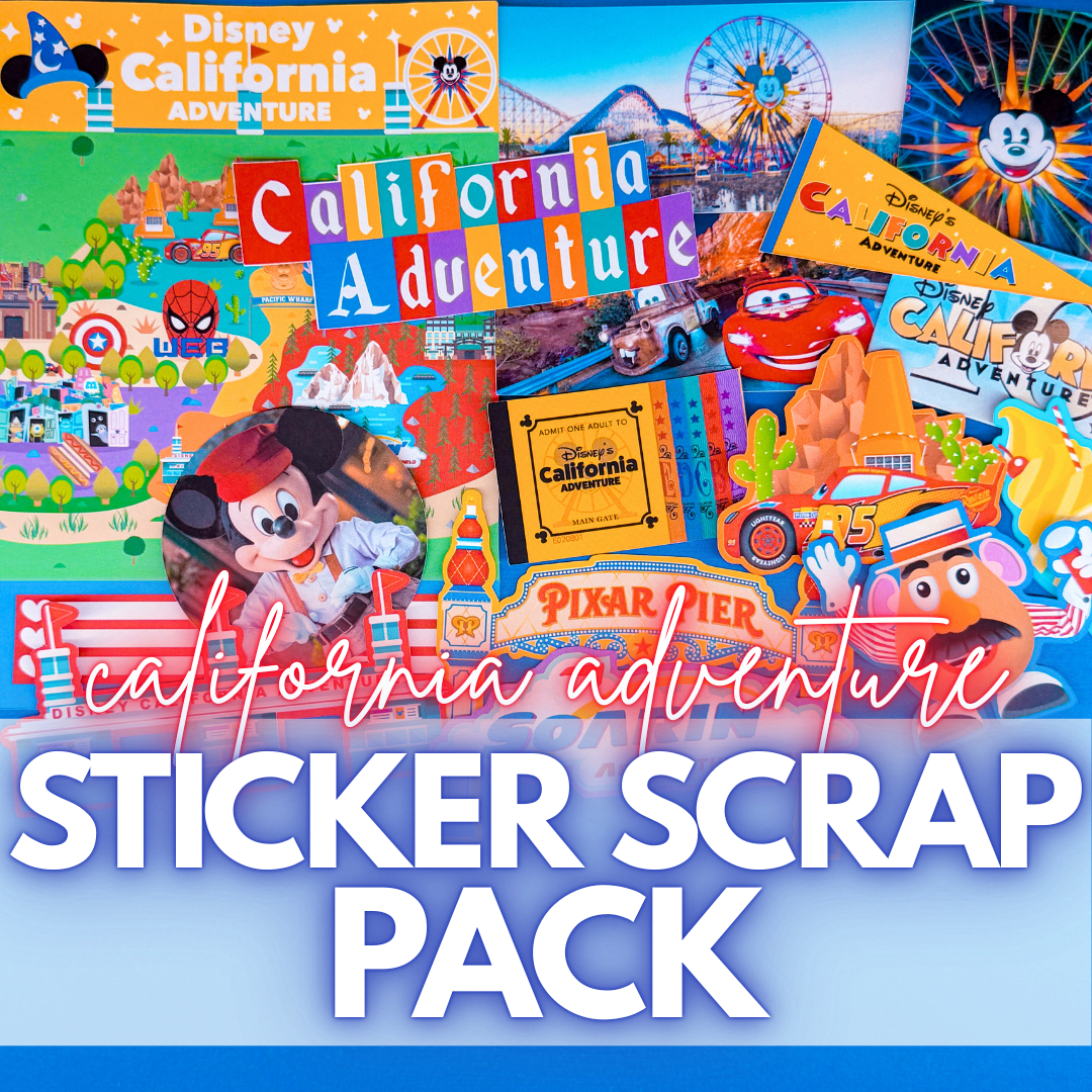 NEW! STICKER SCRAP PACK - California Adventure