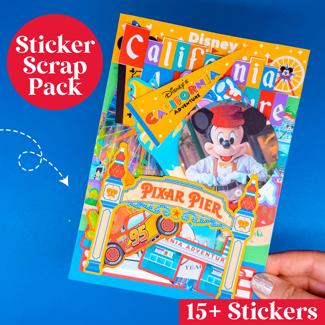 NEW! STICKER SCRAP PACK - California Adventure