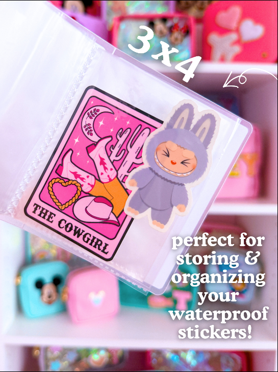 3x4  Mini Sticker Storage Book - Sticker Keeper