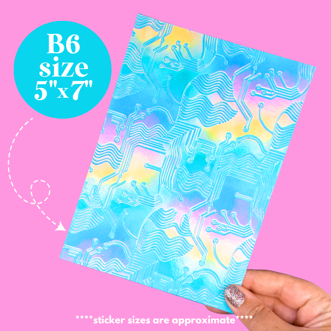 Journaling Paper Sticker - 5x7 Full Page Background Stickers (Nostalgia / Y2K)