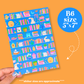 Journaling Paper Sticker - 5x7 Full Page Background Stickers (Bookshelf)