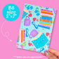 Journaling Paper Sticker - 5x7 Full Page Background Stickers (Bookshelf)