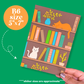 Journaling Paper Sticker - 5x7 Full Page Background Stickers (Bookshelf)