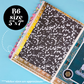 Journaling Paper Sticker - 5x7 Full Page Background Stickers (Composition)