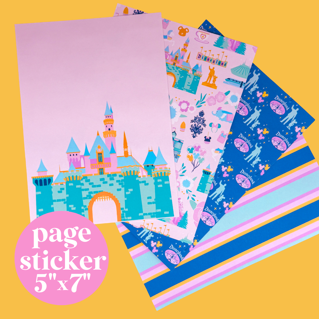 NEW! Journaling Paper Sticker - 5x7 Full Page Background Stickers (DL Patterns)